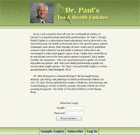 Dr. Paul's Updates Tea & Health Updates
